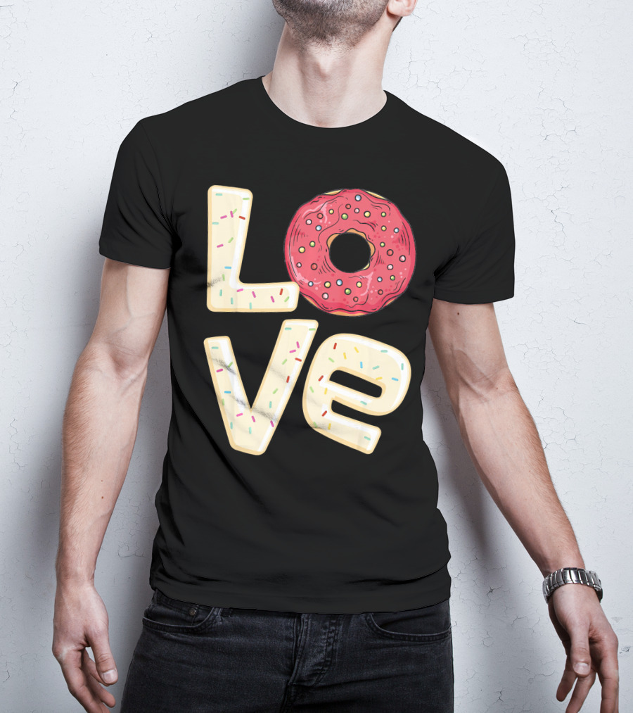 Funny I Love Bagel Donuts Sprinkled Love T-Shirt