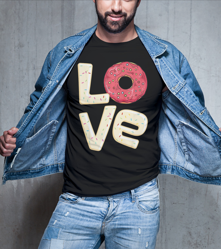Funny I Love Bagel Donuts Sprinkled Love T-Shirt