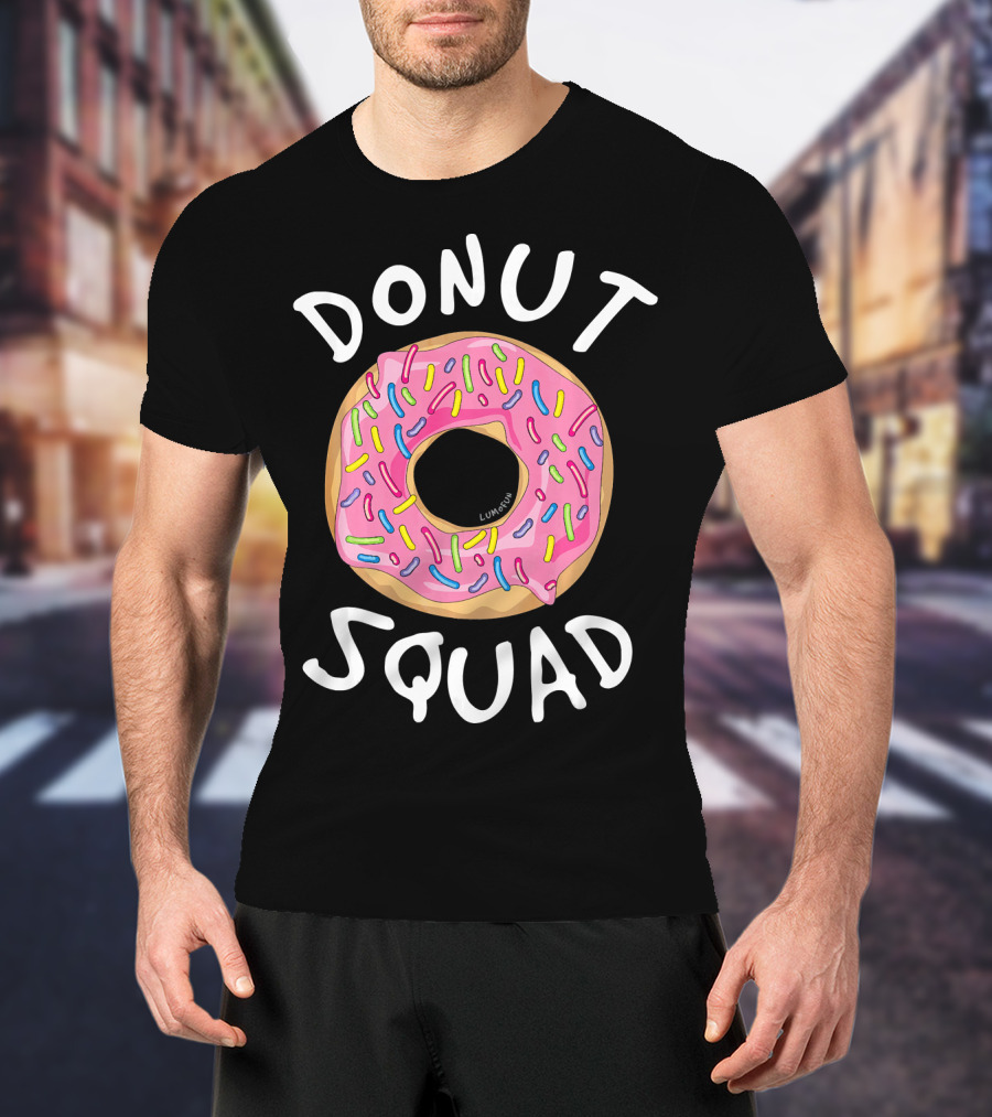Donut Squad Funny Donut Sprinkles Pink Frosting T-Shirt