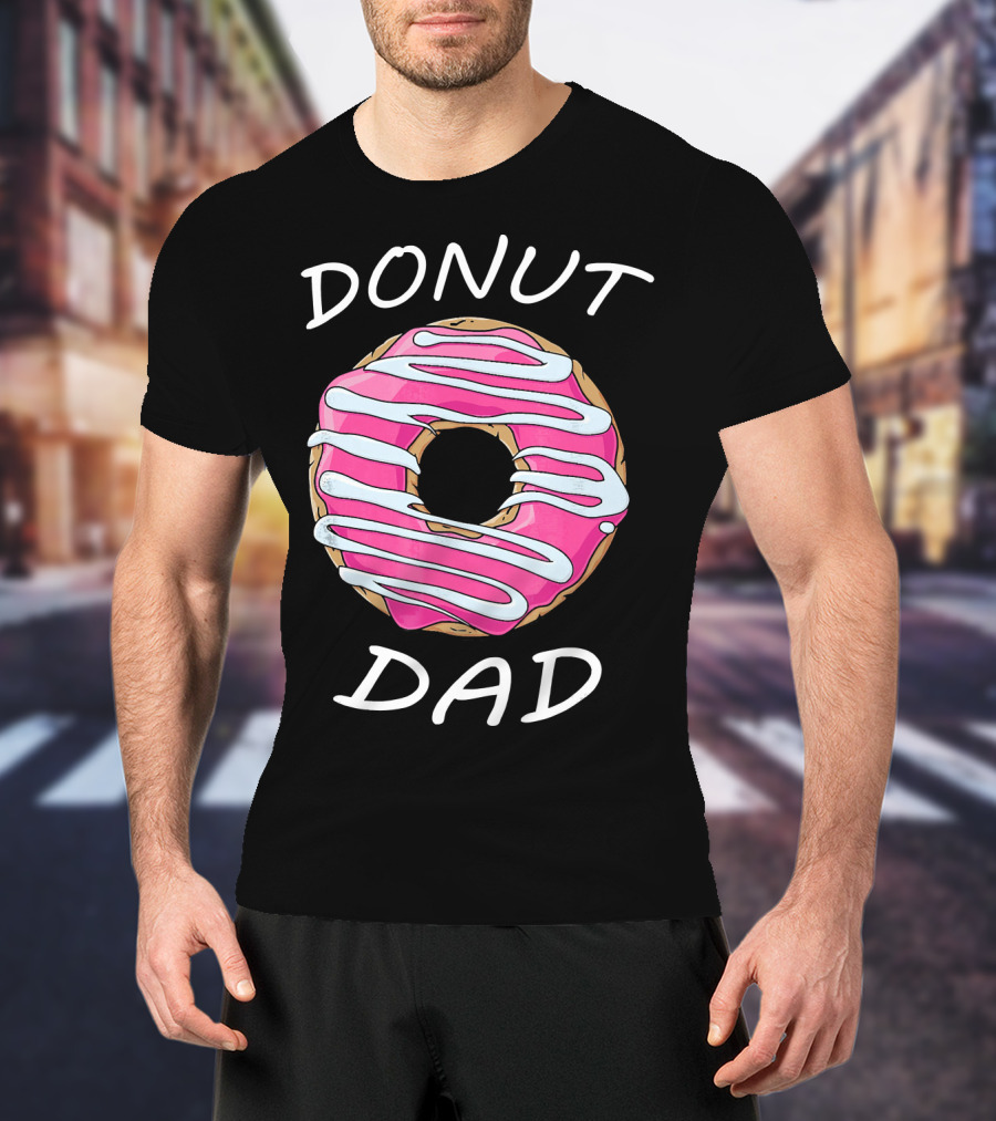 DONUT DAD Pink Frosting Swirl T-Shirt