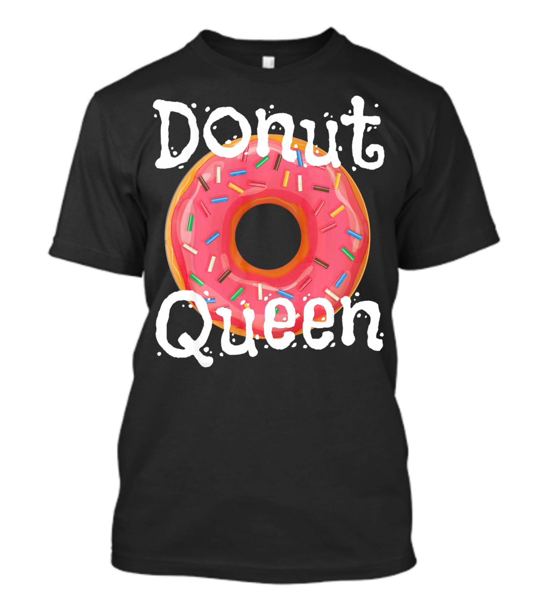 Donut Queen Sprinkled Pink Donut Enthusiast T-Shirt