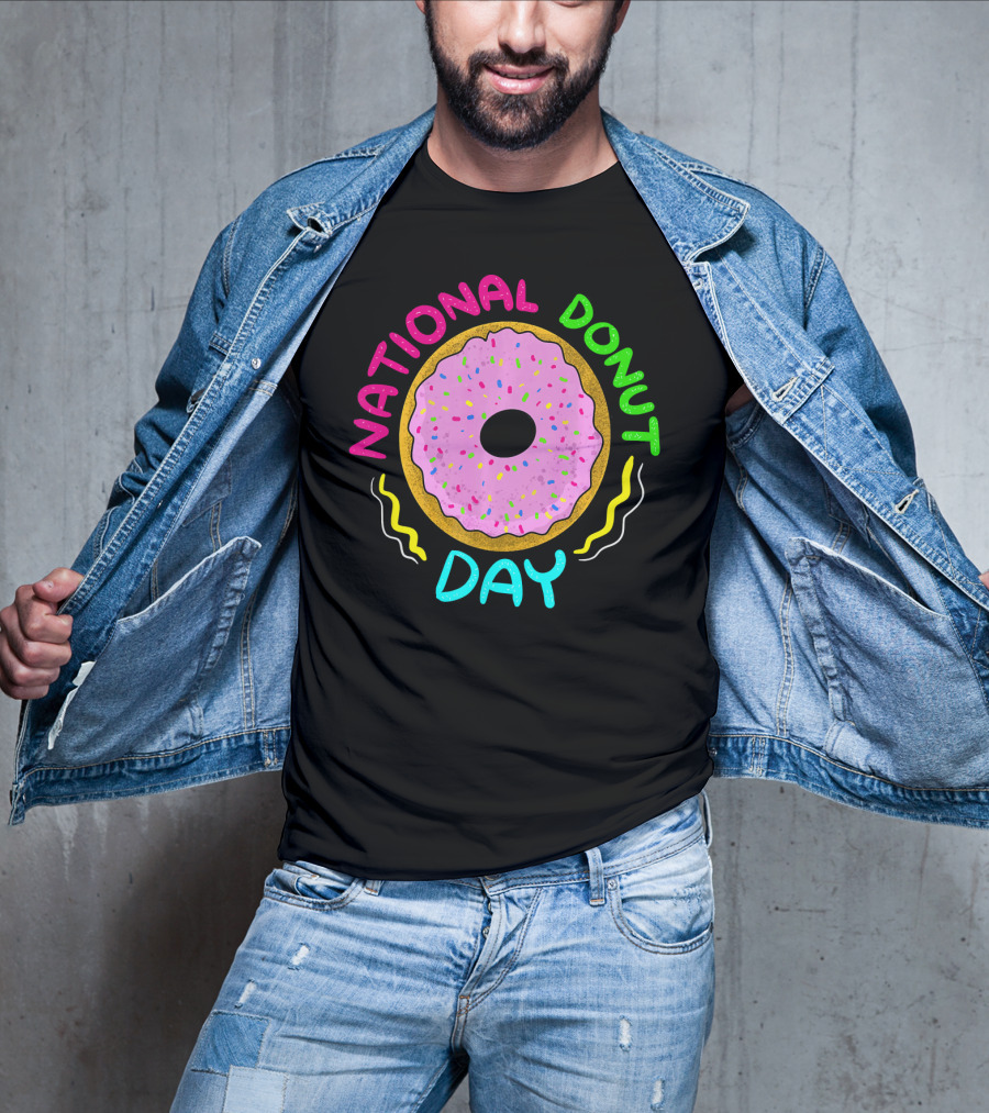 National Donut Day Cool Sweet Tooth Party Celebration With Sprinkles T-Shirt