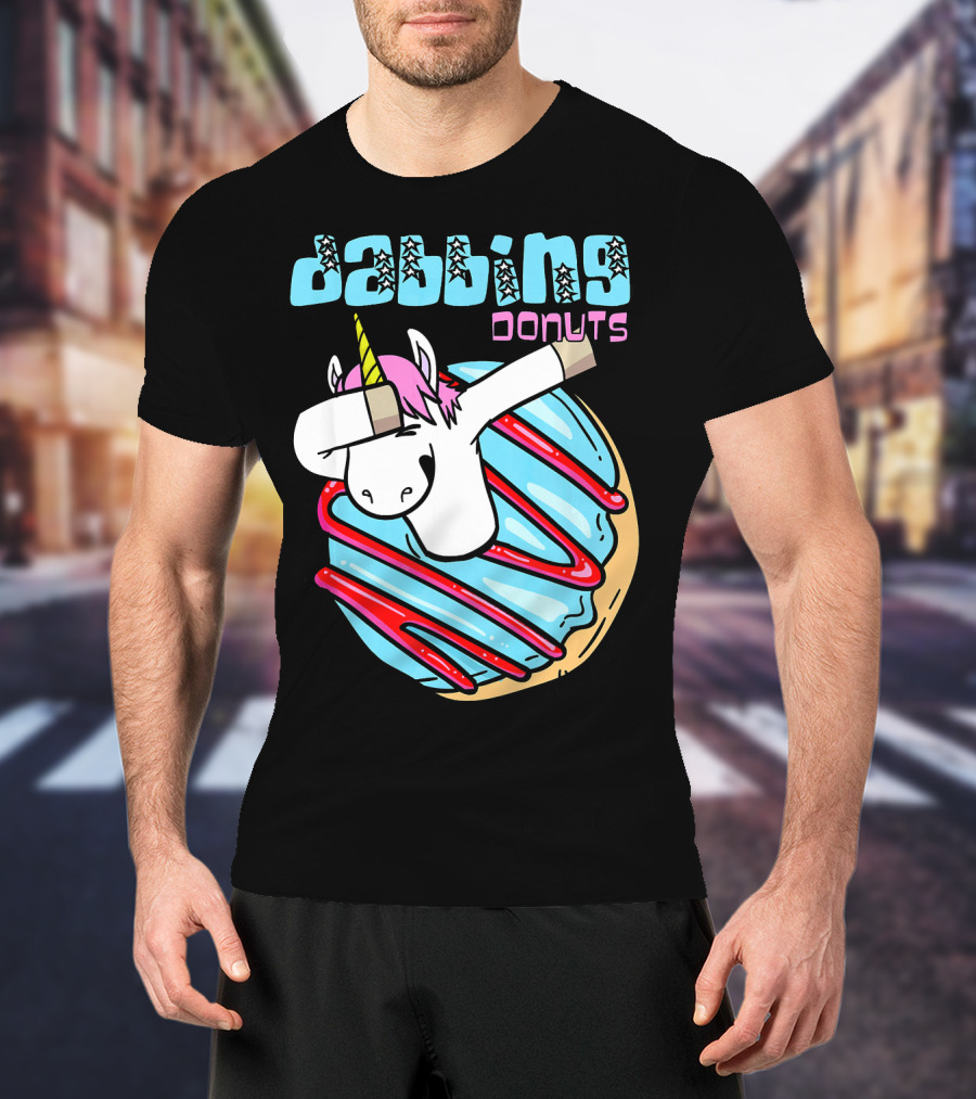 Dabbing Donuts Unicorn T-Shirt