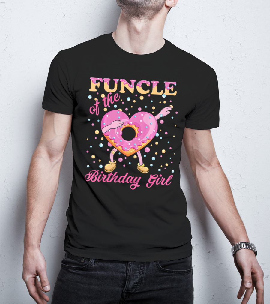 FUNCLE Of The Birthday Girl Donut Dabbin Vibrant T-Shirt