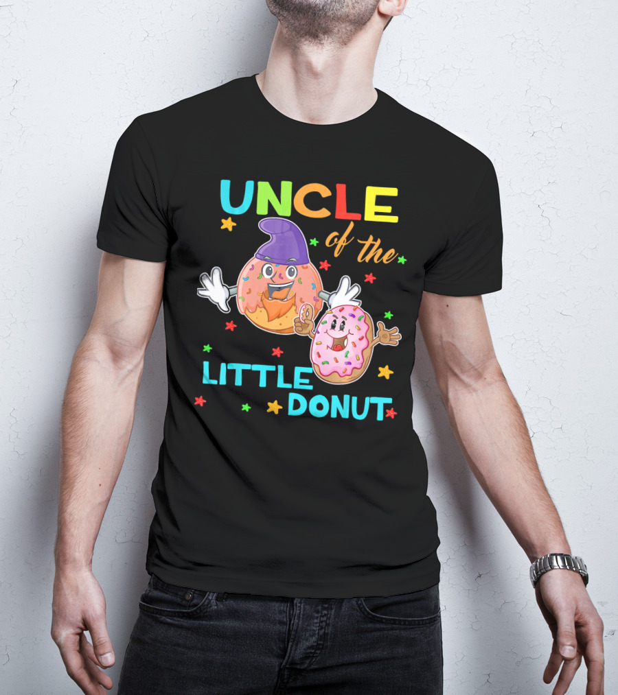 UNCLE Of The Little Donut Colorful Cartoon Birthday T-Shirt