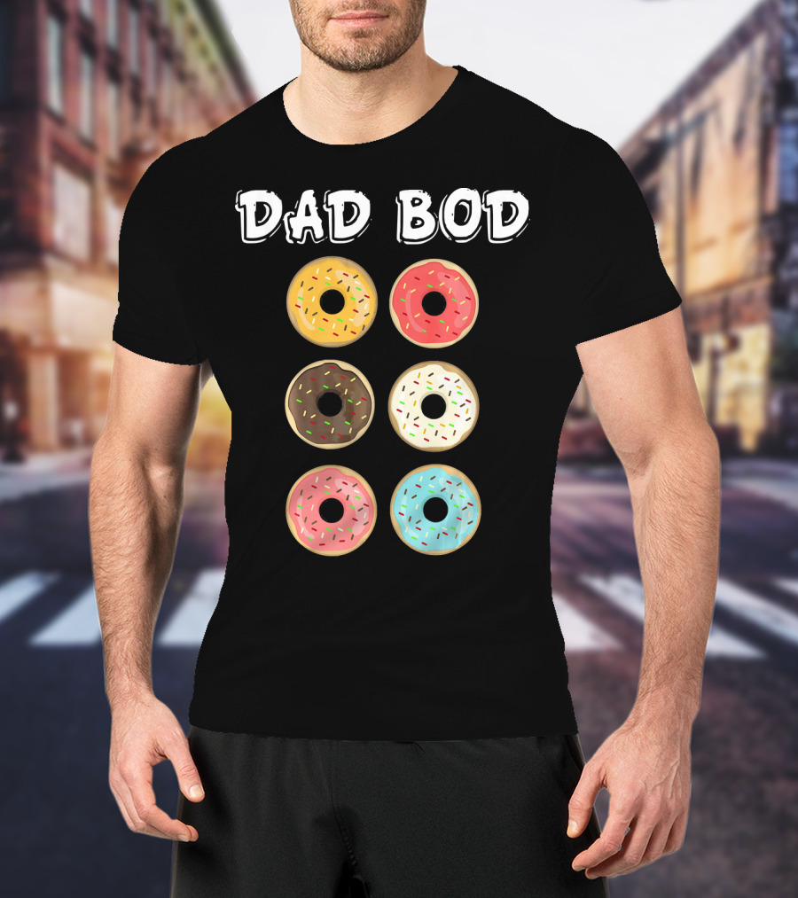 Dad Bod Donuts Father's Day Mens Fat Humor T-Shirt