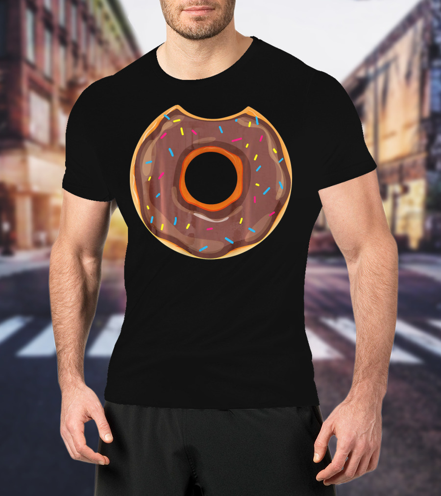 Cool Donut Halloween Chocolate Doughnut With Sprinkles T-Shirt