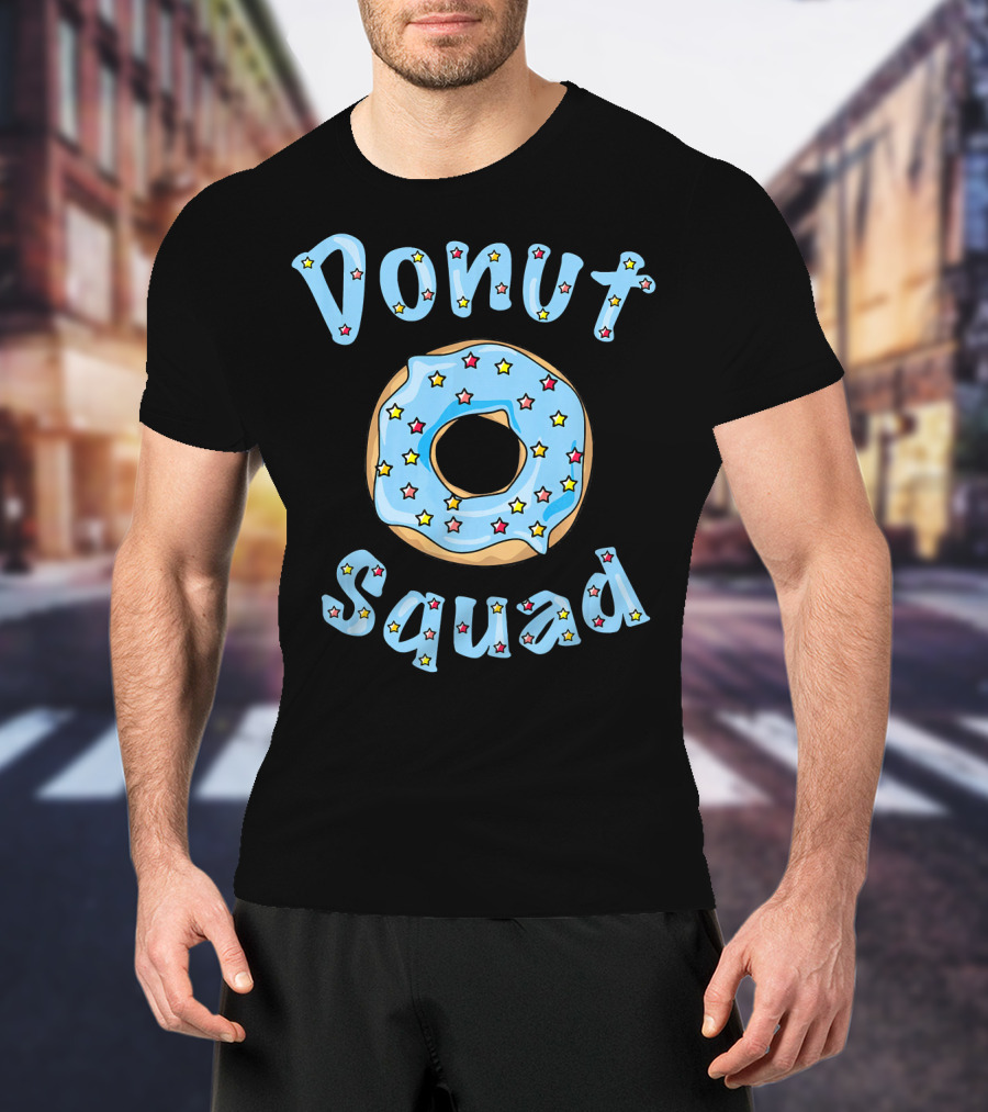 Donut Squad Blue Starry Frosted Cute Foodie Lover T-Shirt