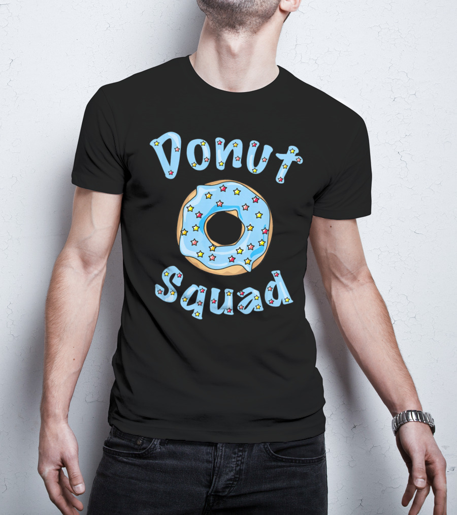 Donut Squad Blue Starry Frosted Cute Foodie Lover T-Shirt