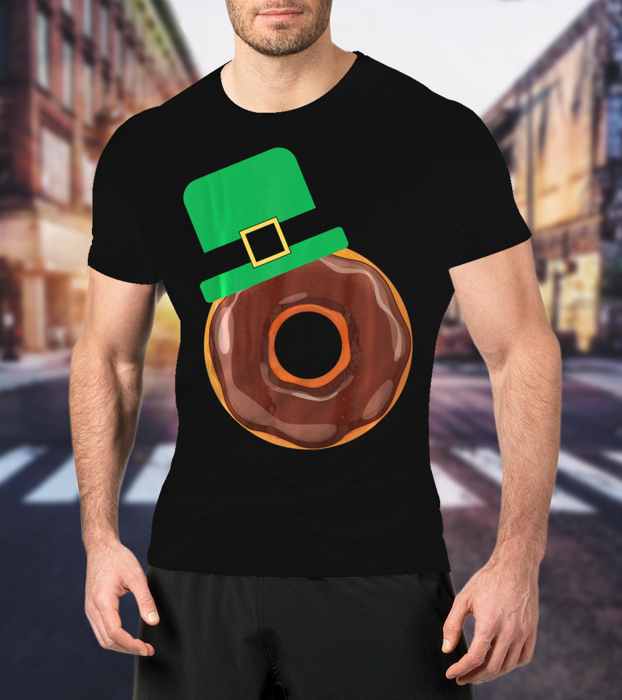 Chocolate Donut With Green Hat T-Shirt