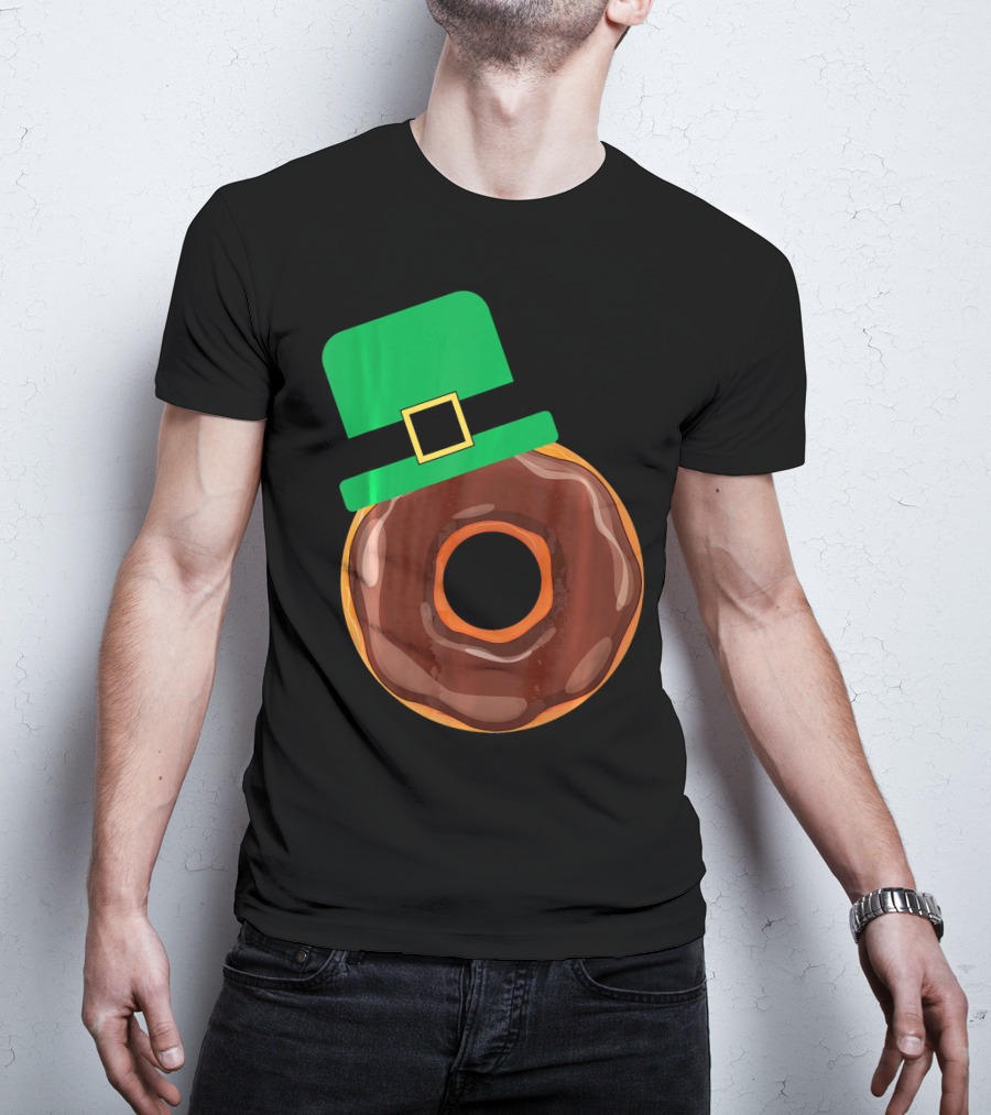 Chocolate Donut With Green Hat T-Shirt