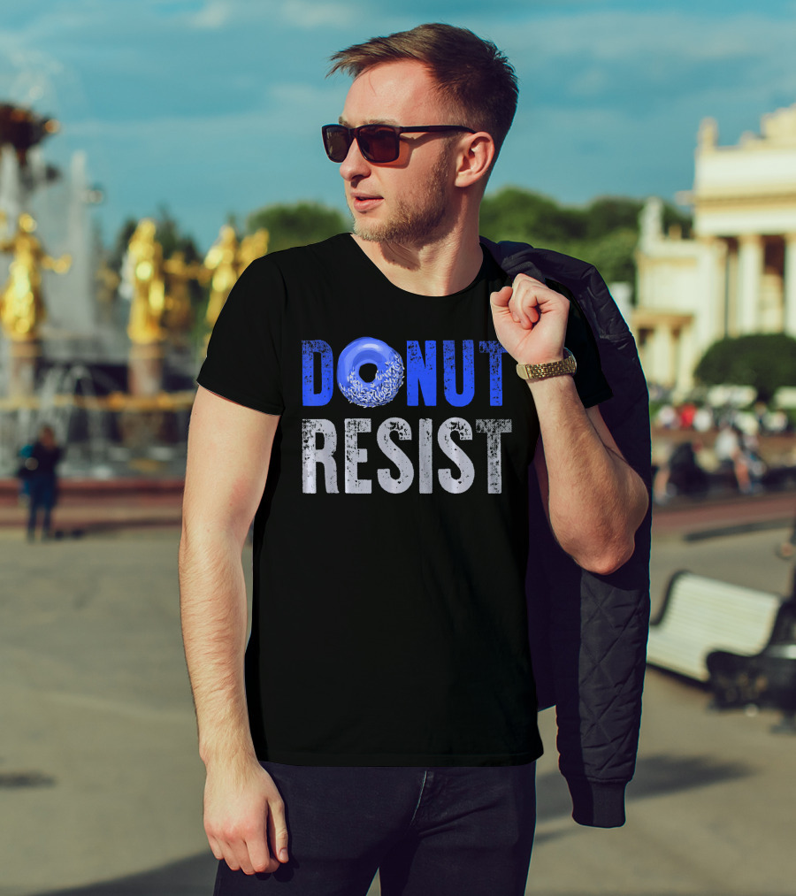 Police Officer Thin Blue Line Donut Resist T-Shirt