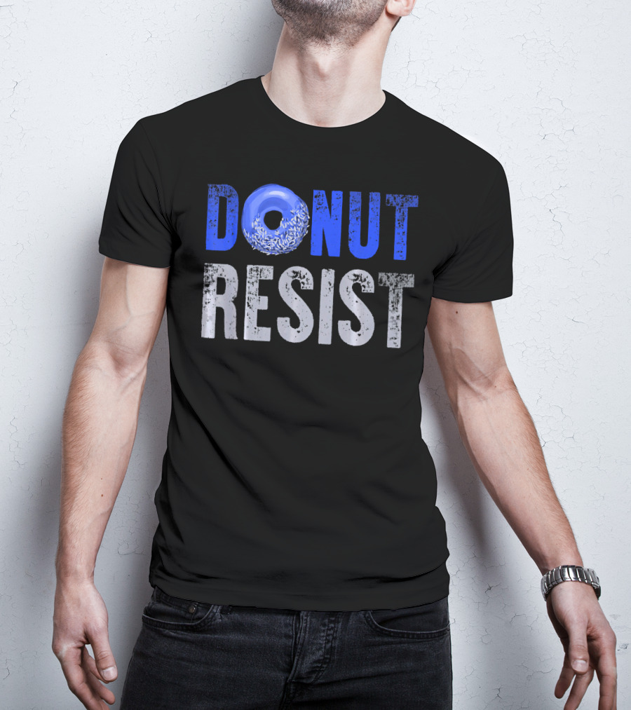 Police Officer Thin Blue Line Donut Resist T-Shirt