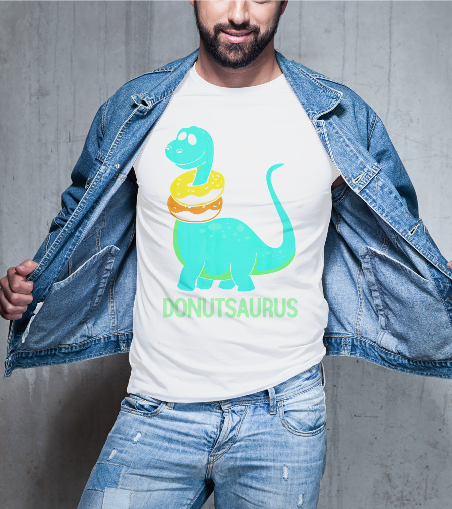 Brachiosaurus Donut Donutsaurus Cute Dinosaur With Treats T-Shirt