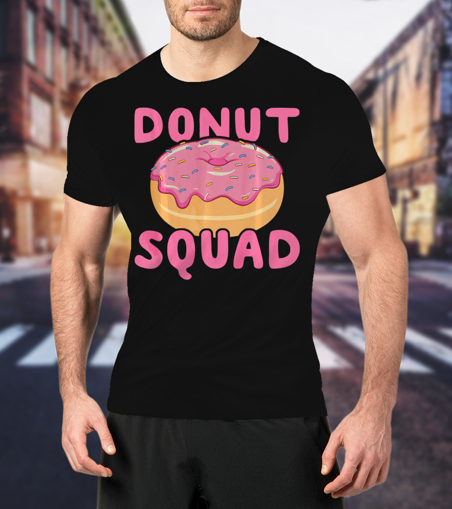 Donut Squad Pink Frosted Sprinkles Treat Enthusiasts T-Shirt