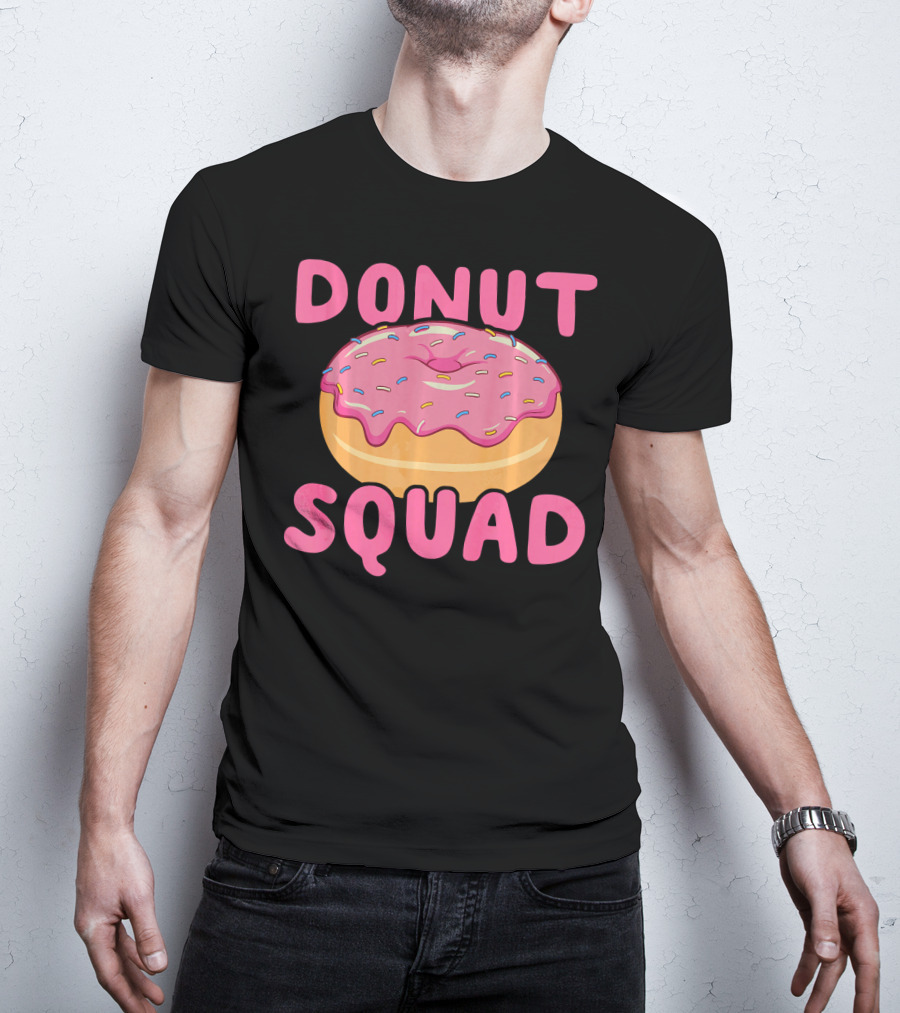 Donut Squad Pink Frosted Sprinkles Treat Enthusiasts T-Shirt