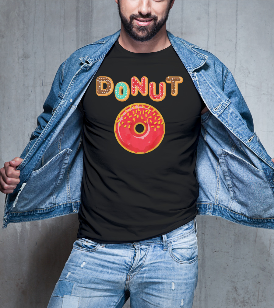 Donut Glazed And Sprinkled Funny Cartoon DoNut T-Shirt