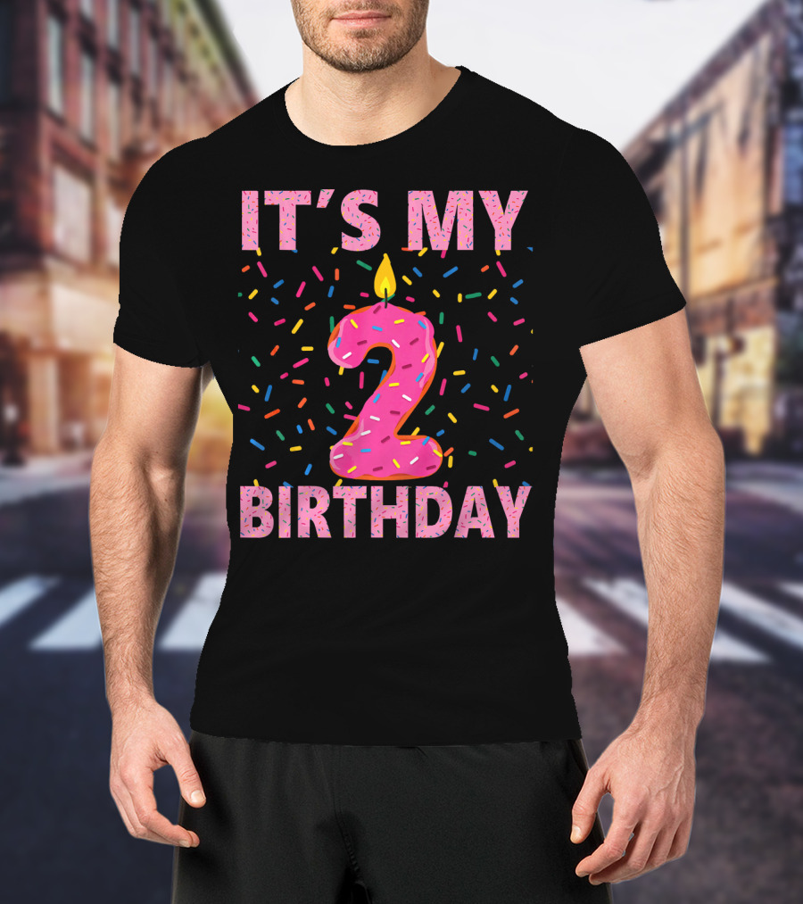 It's My 2 Birthday Kids Sweet Donut T-Shirt