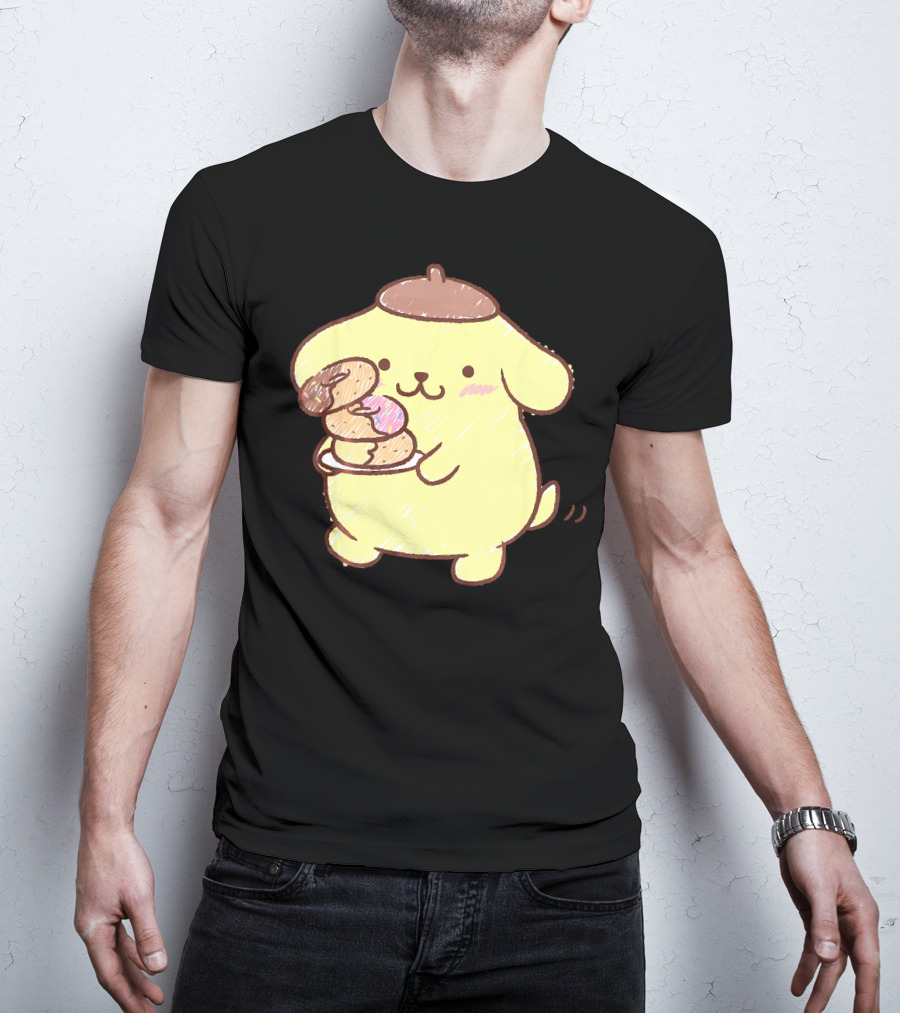 Pompompurin Enjoying Sweet Donuts T-Shirt