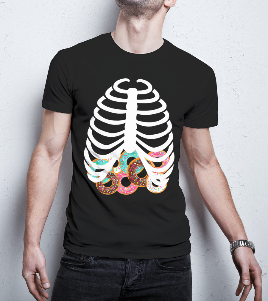 Halloween Adult Kids Rib Bone Donut Food Costume T-Shirt