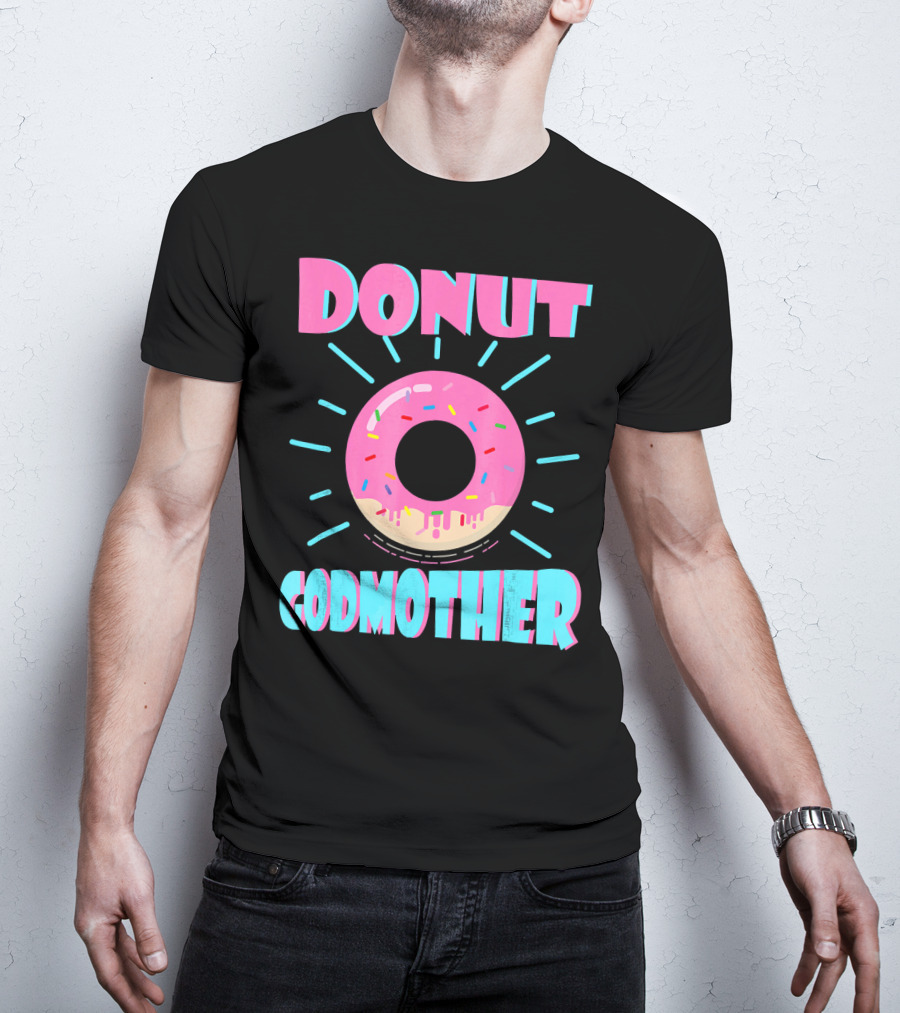Donut Godmother Pink Frosted Donut With Sprinkles T-Shirt