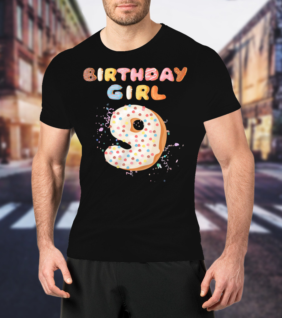 Birthday Girl Donut 9 T-Shirt