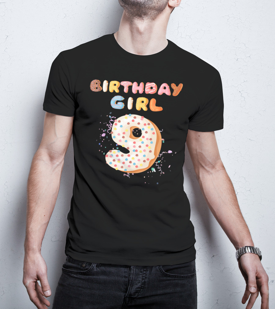 Birthday Girl Donut 9 T-Shirt