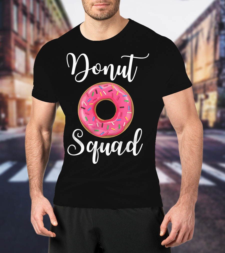 Donut Squad Funny Donut Lover Pink Sprinkles T-Shirt