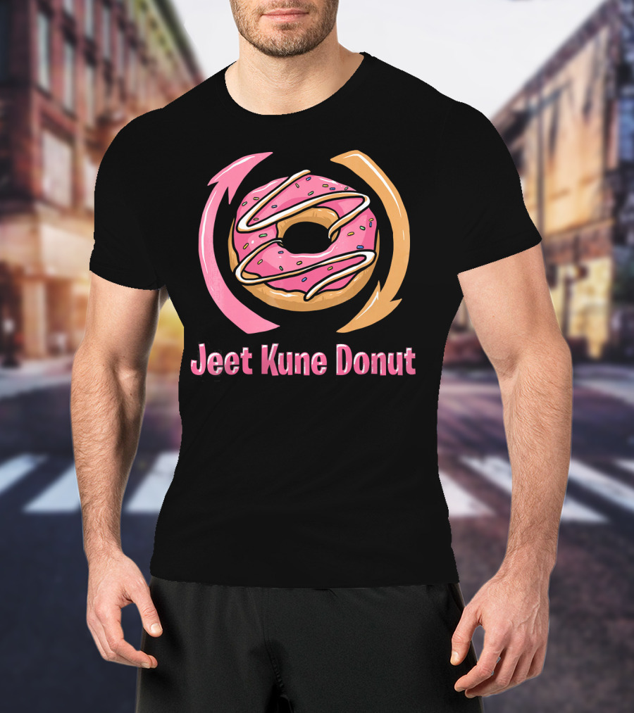 Jeet Kune Donut IIFY Pink Frosted Donut Martial Arts Humor T-Shirt