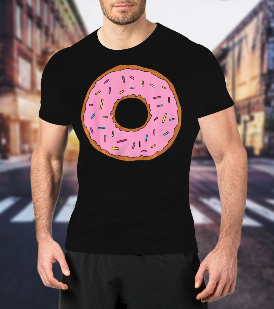 Pink Sprinkled Donuts Delicious Sweets Foodie T-Shirt