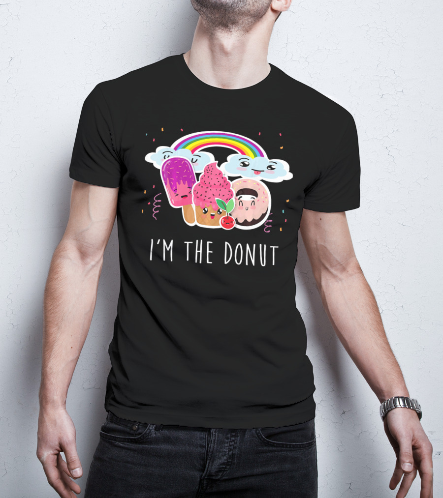 Funneh Cute Rainbow Ice Cream Donut Characters I'm The Donut T-Shirt