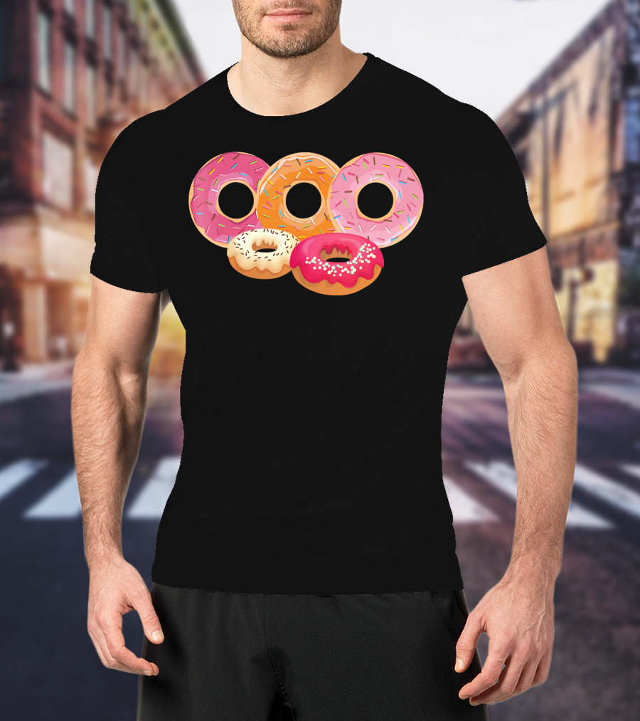 Donut Lover Dad Happy Doughnut Colorful Sprinkled Treats T-Shirt
