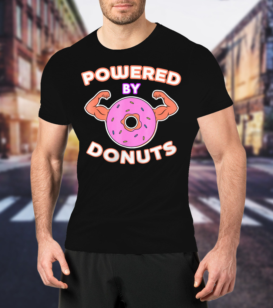 Powered By Donuts Muscle Pink Sprinkles T-Shirt