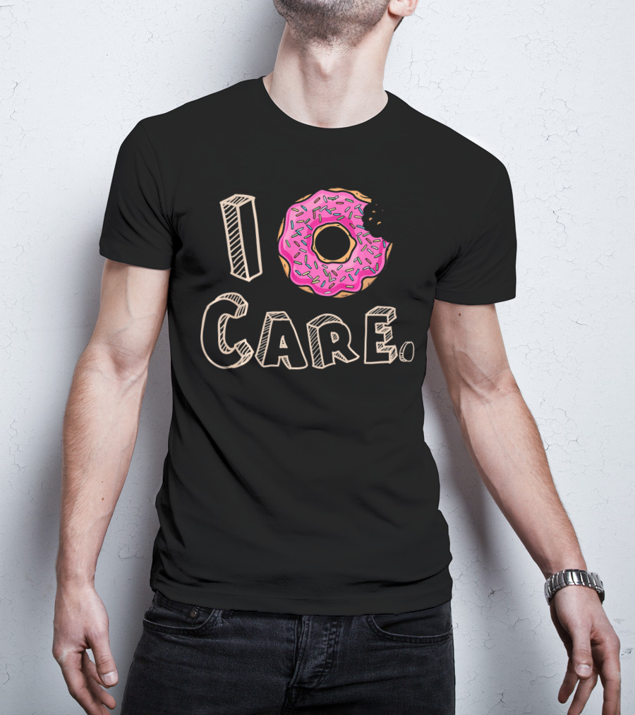 I Donut Care Pink Sprinkle Food Humor T-Shirt