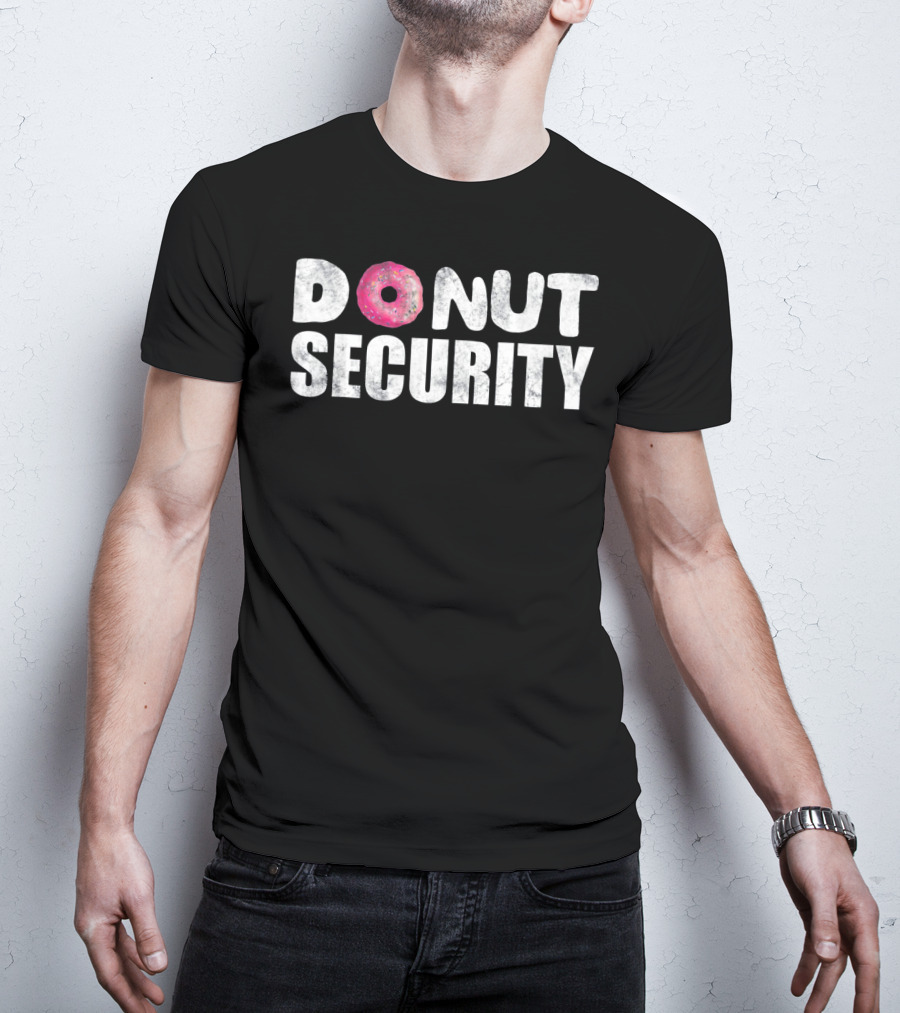 Donut Security Pink Frosted Doughnut Lettering T-Shirt