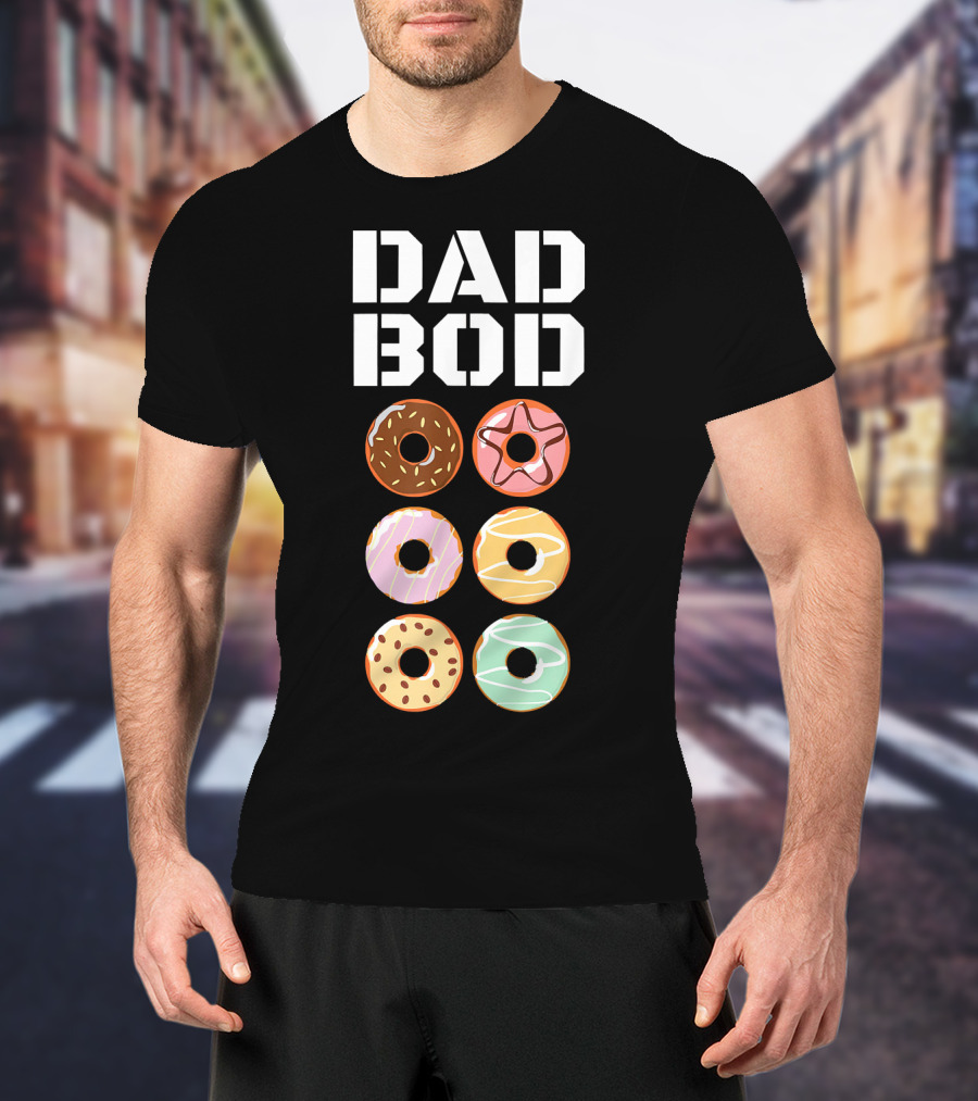 Dad Bod Donut Six Pack Abs Funny Mens T-Shirt