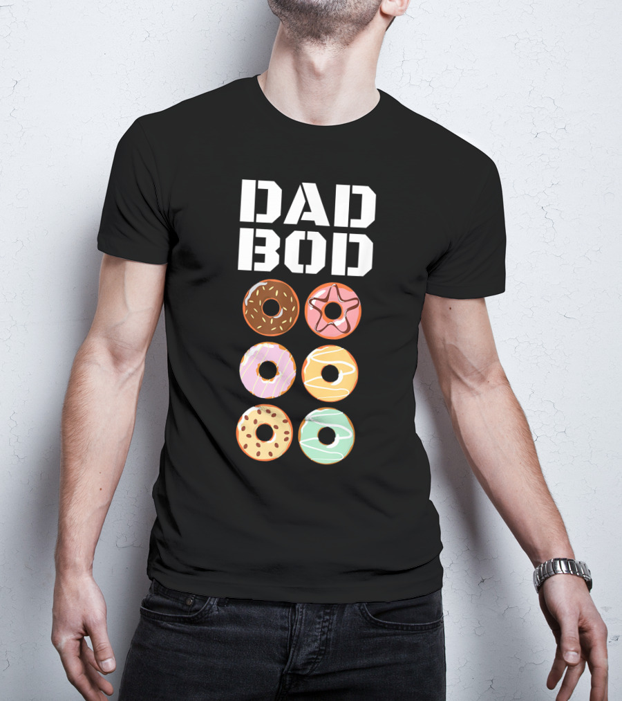 Dad Bod Donut Six Pack Abs Funny Mens T-Shirt