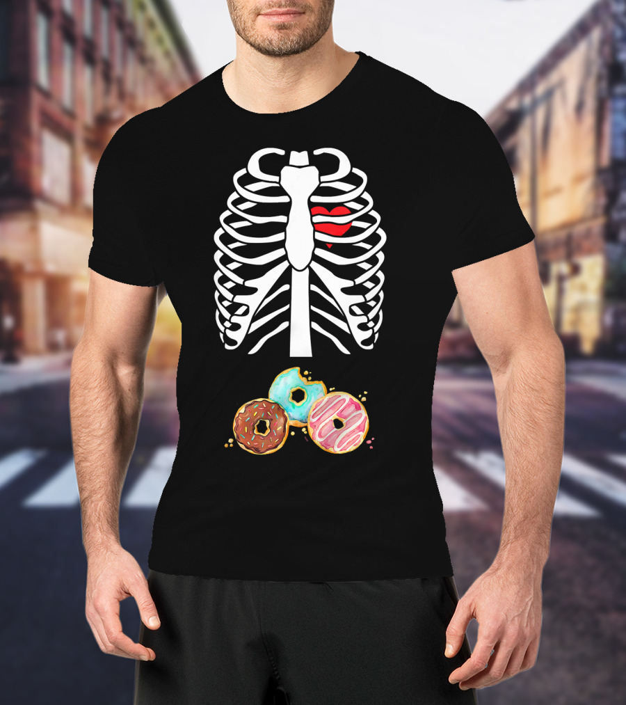 X Ray Ribs Heart Donuts Coffee Food Bone T-Shirt