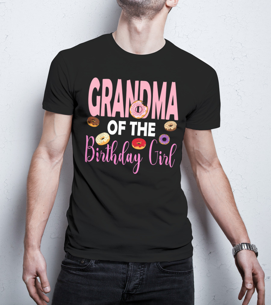 Grandma Of The Birthday Girl Donut Theme T-Shirt