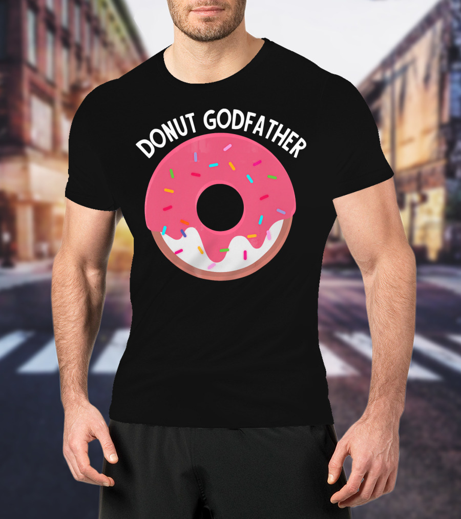 Donut Godfather Sprinkles Pink Donut T-Shirt