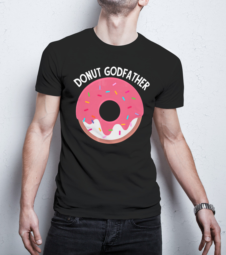 Donut Godfather Sprinkles Pink Donut T-Shirt