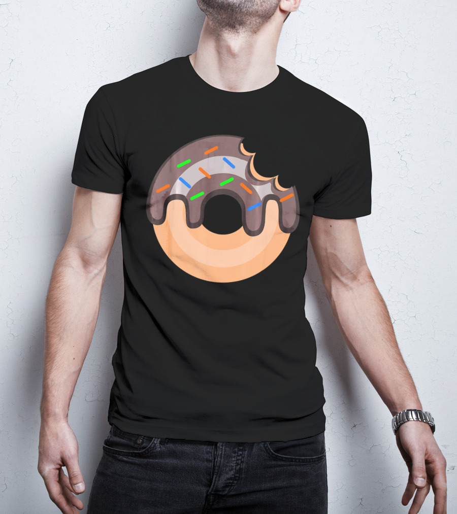 Donut Lover Favorite Food Chocolate Sprinkles Bite T-Shirt