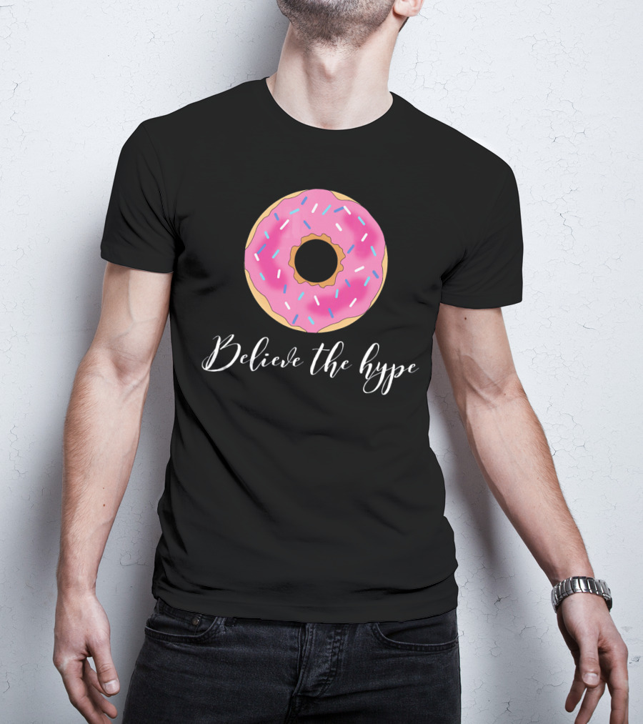 Believe The Hype Donut Sprinkles Pink T-Shirt