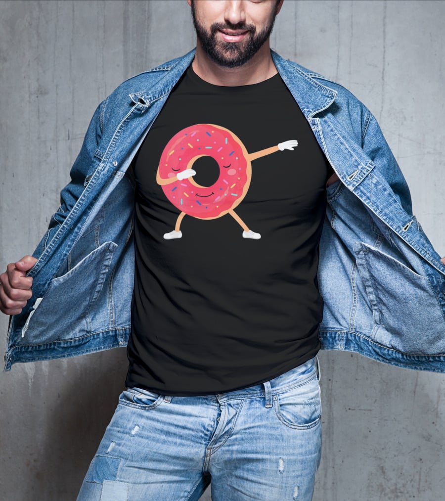 Dabbing Donut Sprinkles Funny Dance T-Shirt