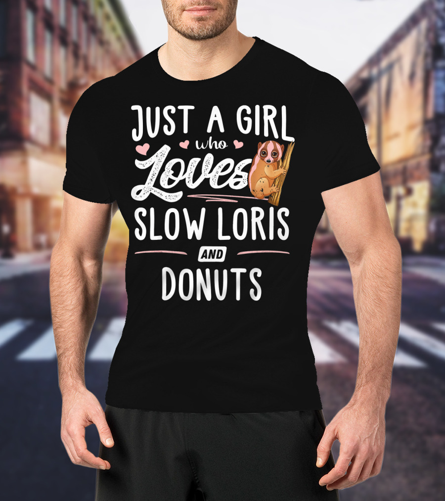 Just A Girl Who Loves Slow Loris And Donuts T-Shirt