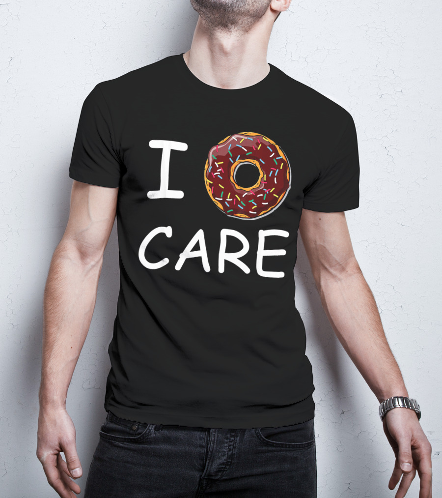 I Donut Care Sprinkles Donut Print T-Shirt