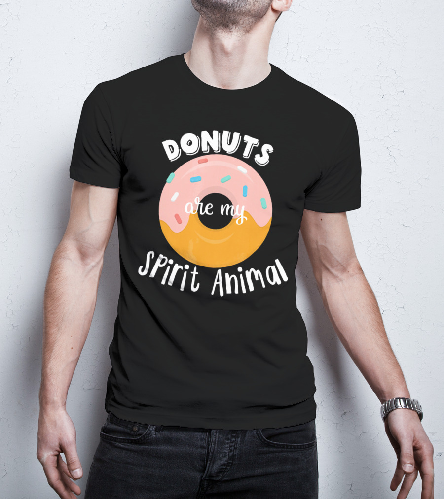 Donuts Are My Spirit Animal Funny Donut Sprinkles T-Shirt