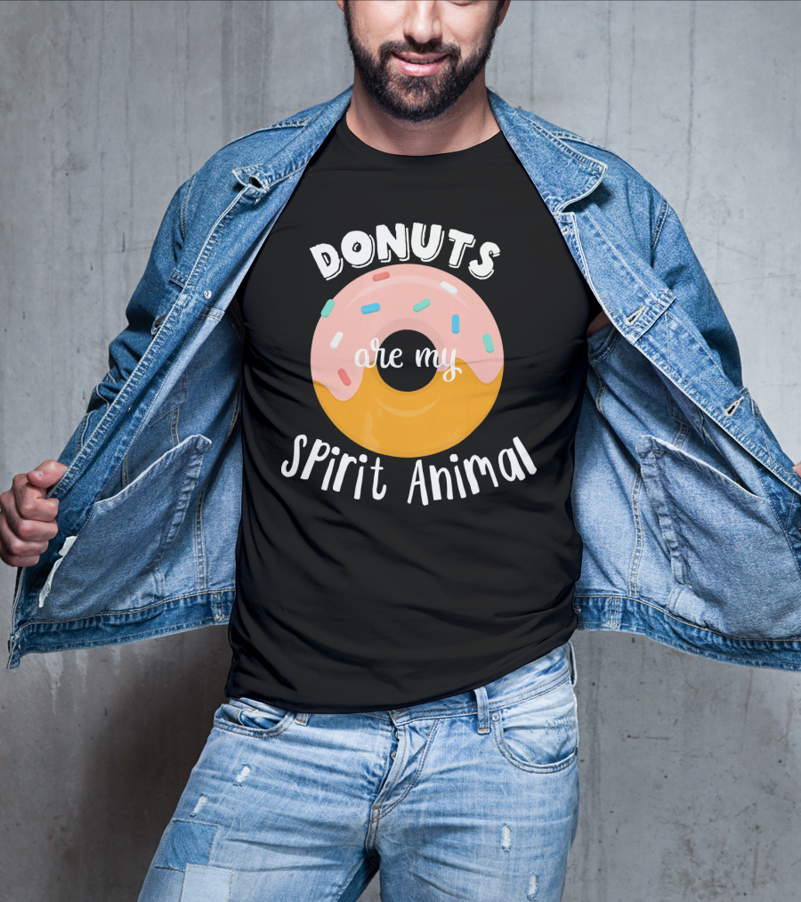 Donuts Are My Spirit Animal Funny Donut Sprinkles T-Shirt