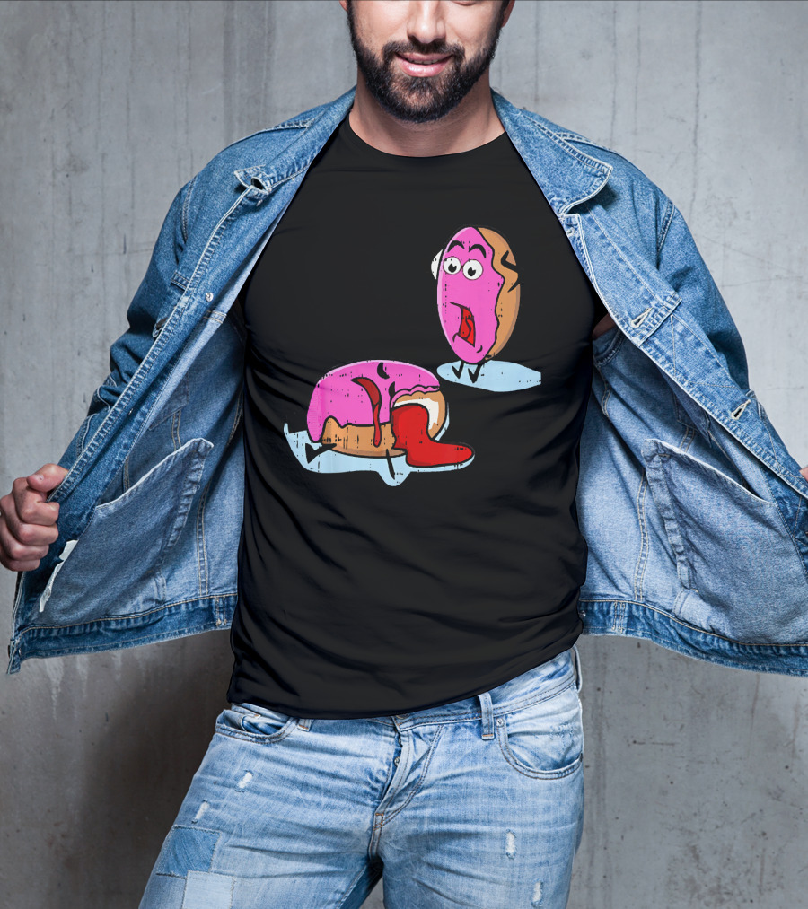 Dead Doughnut Bite Funny Donut Joke Swee Comic Reaction T-Shirt