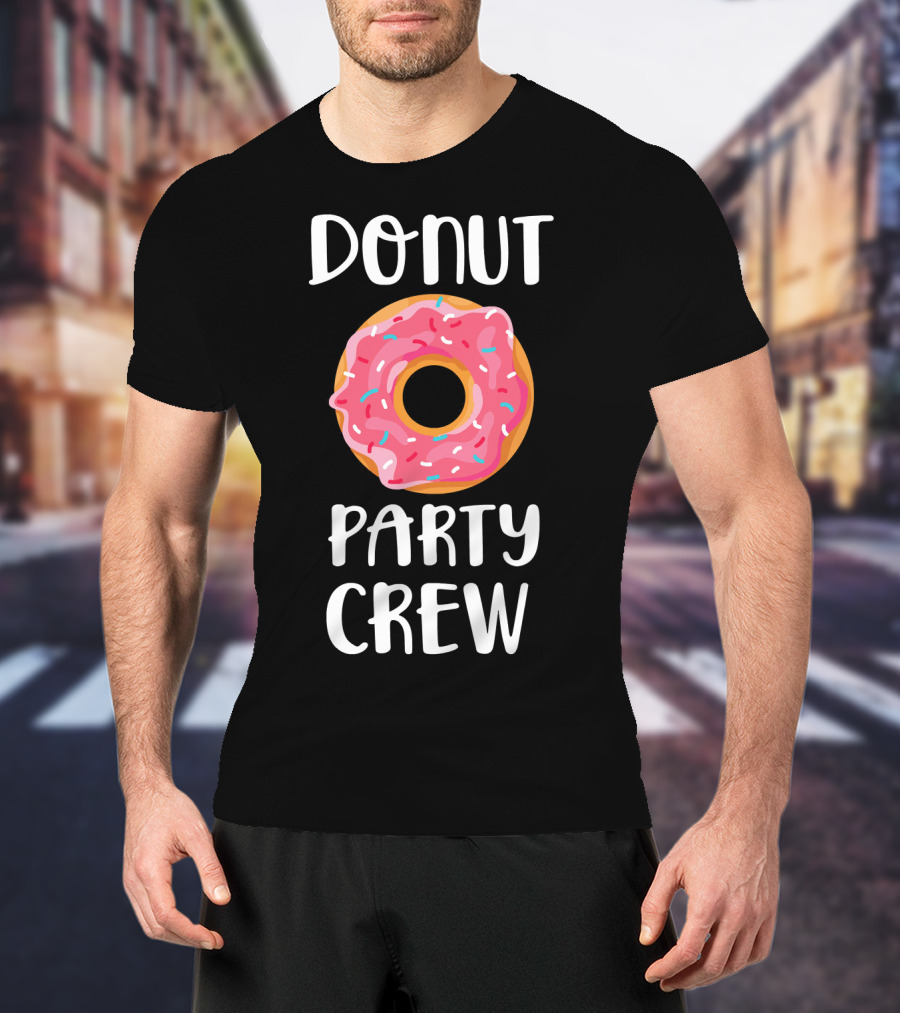 Donut Party Crew Longsleeve Donut Sprinkle T-Shirt